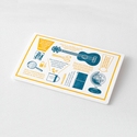 Traveler's Notebook Letterpress Card Travel Tools Blue Limited Edition