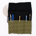 Saki Roll Pen Case with Japanese Fabric Matcha Green