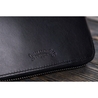 Galen Leather Zippered A5 Notebook Folio Black