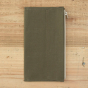 Traveler's Factory Paper Cloth Zipper Case Regular Size Olive