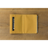 Traveler's Factory Paper Cloth Zipper Case Passport Size Mustard