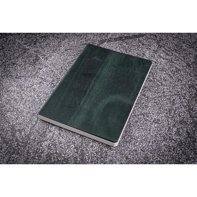 Galen Leather Notebook B6 Tomoe River Paper Crazy Horse Forest Green