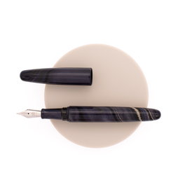 Wancher Dream Pen True Ebonite Fountain Pen Marble Purple Gray & Rhodium