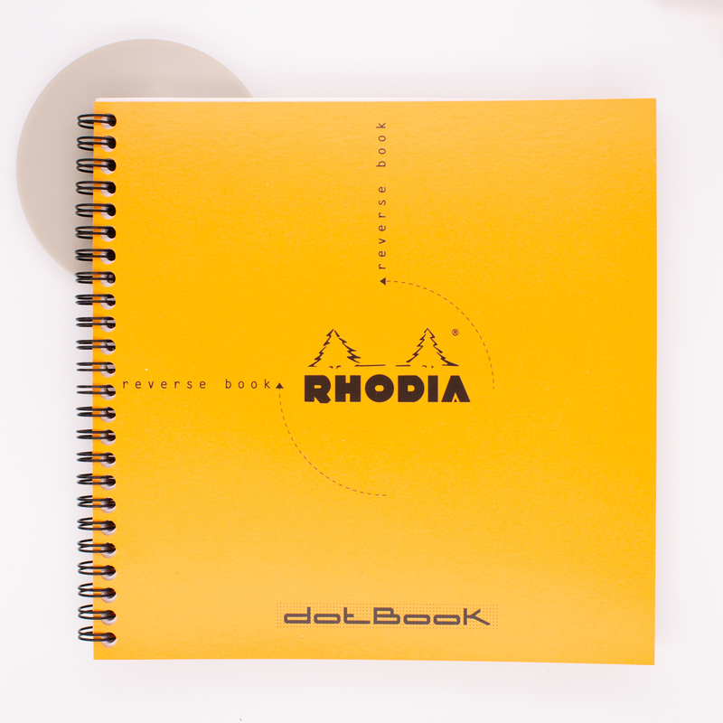 Rhodia Reverse Spiral Notebook Dot Orange