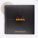 Rhodia Reverse Spiral Notebook Dot Black